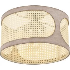 Syrah 18 in. 3-Light Brushed Nickel Semi-Flush Mount by Quoizel -Quoizel Sales brushed nickel quoizel flush mount lights sya1718bn 1f 1000