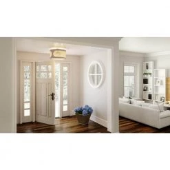 Syrah 18 in. 3-Light Brushed Nickel Semi-Flush Mount by Quoizel -Quoizel Sales brushed nickel quoizel flush mount lights sya1718bn 31 1000