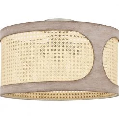 Syrah 18 in. 3-Light Brushed Nickel Semi-Flush Mount by Quoizel -Quoizel Sales brushed nickel quoizel flush mount lights sya1718bn c3 1000