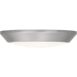 Verge 5.5 in. Brushed Nickel LED Flush Mount with White Acrylic Shade by Quoizel -Quoizel Sales brushed nickel quoizel flush mount lights vrg1605bn 4f 1000