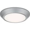 Verge 5.5 in. Brushed Nickel LED Flush Mount with White Acrylic Shade by Quoizel -Quoizel Sales brushed nickel quoizel flush mount lights vrg1605bn 64 1000