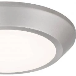 Verge 5.5 in. Brushed Nickel LED Flush Mount with White Acrylic Shade by Quoizel -Quoizel Sales brushed nickel quoizel flush mount lights vrg1605bn fa 1000