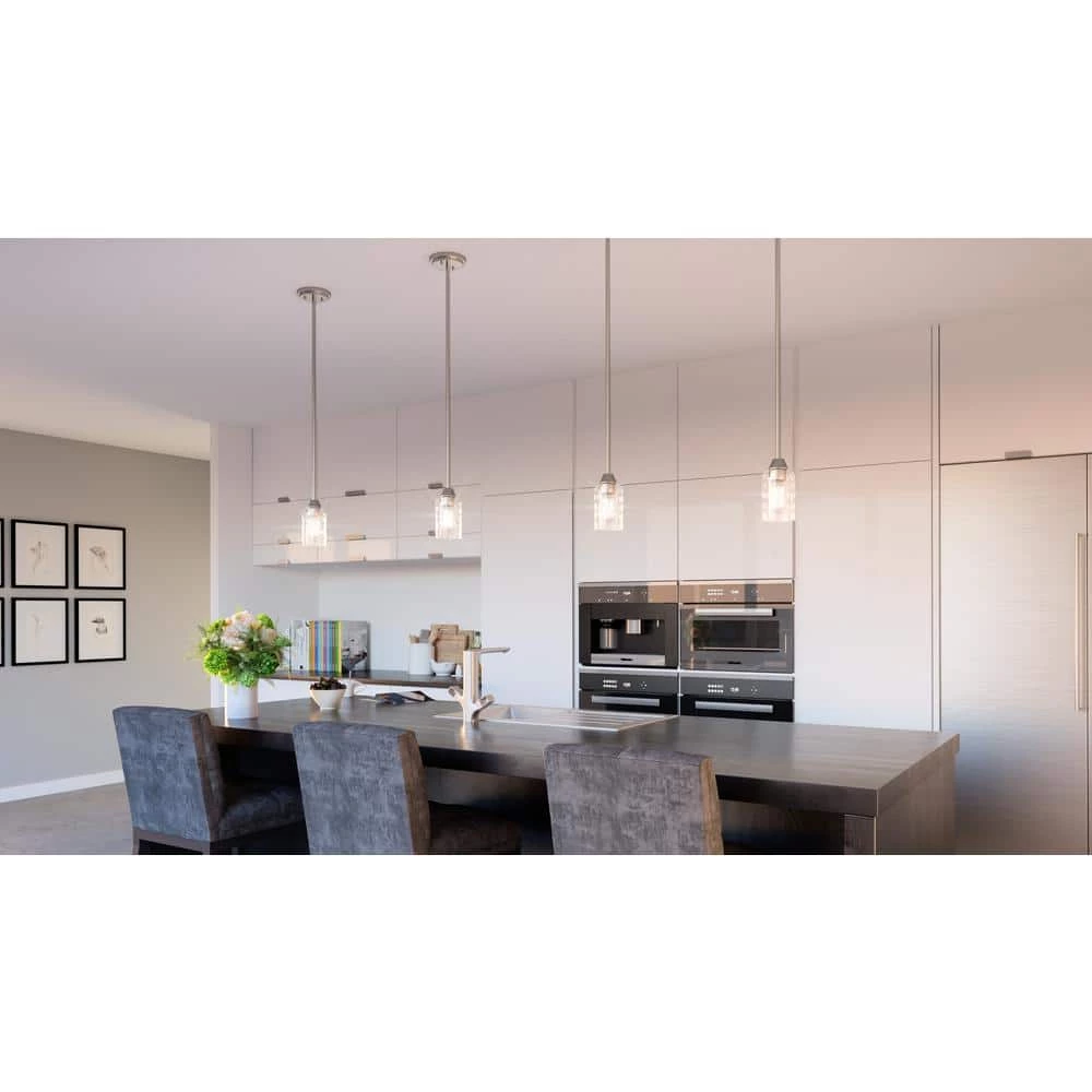 Acacia 1-Light Brushed Nickel Chandelier with Clear Water Glass by Quoizel 11 Acacia 1-Light Brushed Nickel Chandelier with Clear Water Glass by Quoizel - Image 9