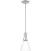 Billingsley 1-Light Brushed Nickel Mini Pendant by Quoizel -Quoizel Sales brushed nickel quoizel pendant lights blg1505bn 64 1000