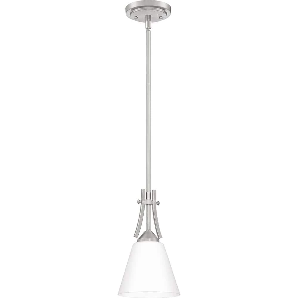 Billingsley 1-Light Brushed Nickel Mini Pendant by Quoizel 3 Billingsley 1-Light Brushed Nickel Mini Pendant by Quoizel