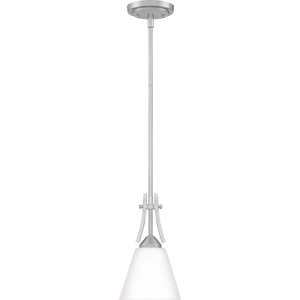 Billingsley 1-Light Brushed Nickel Mini Pendant by Quoizel 4 Billingsley 1-Light Brushed Nickel Mini Pendant by Quoizel - Image 2