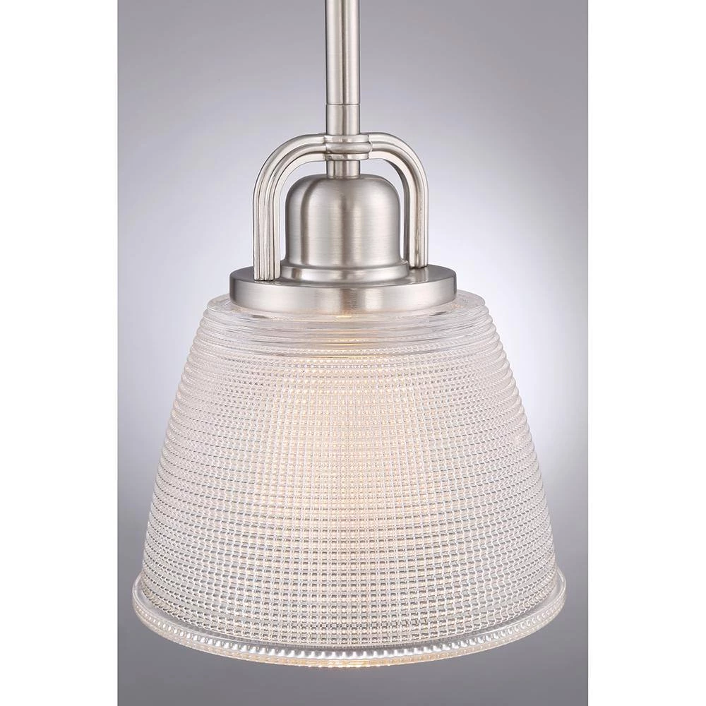 Dublin 1-Light Brushed Nickel Mini Pendant by Quoizel 6 Dublin 1-Light Brushed Nickel Mini Pendant by Quoizel - Image 4