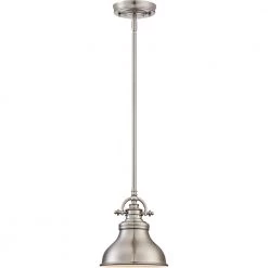 Emery 1-Light Brushed Nickel Mini Pendant by Quoizel 10 Emery 1-Light Brushed Nickel Mini Pendant by Quoizel -Quoizel Sales brushed nickel quoizel pendant lights er1508bn 4f 1000