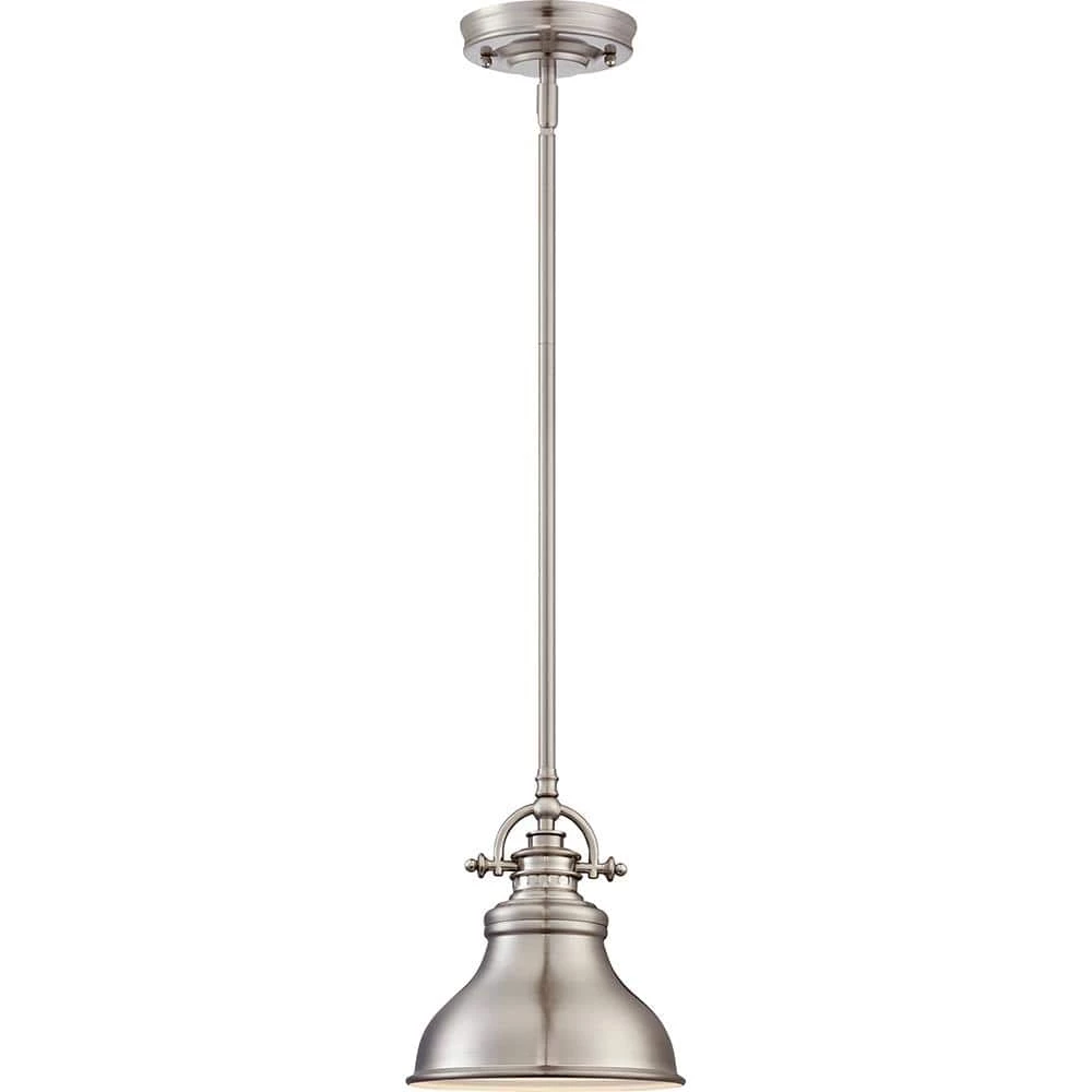 Emery 1-Light Brushed Nickel Mini Pendant by Quoizel 6 Emery 1-Light Brushed Nickel Mini Pendant by Quoizel - Image 4