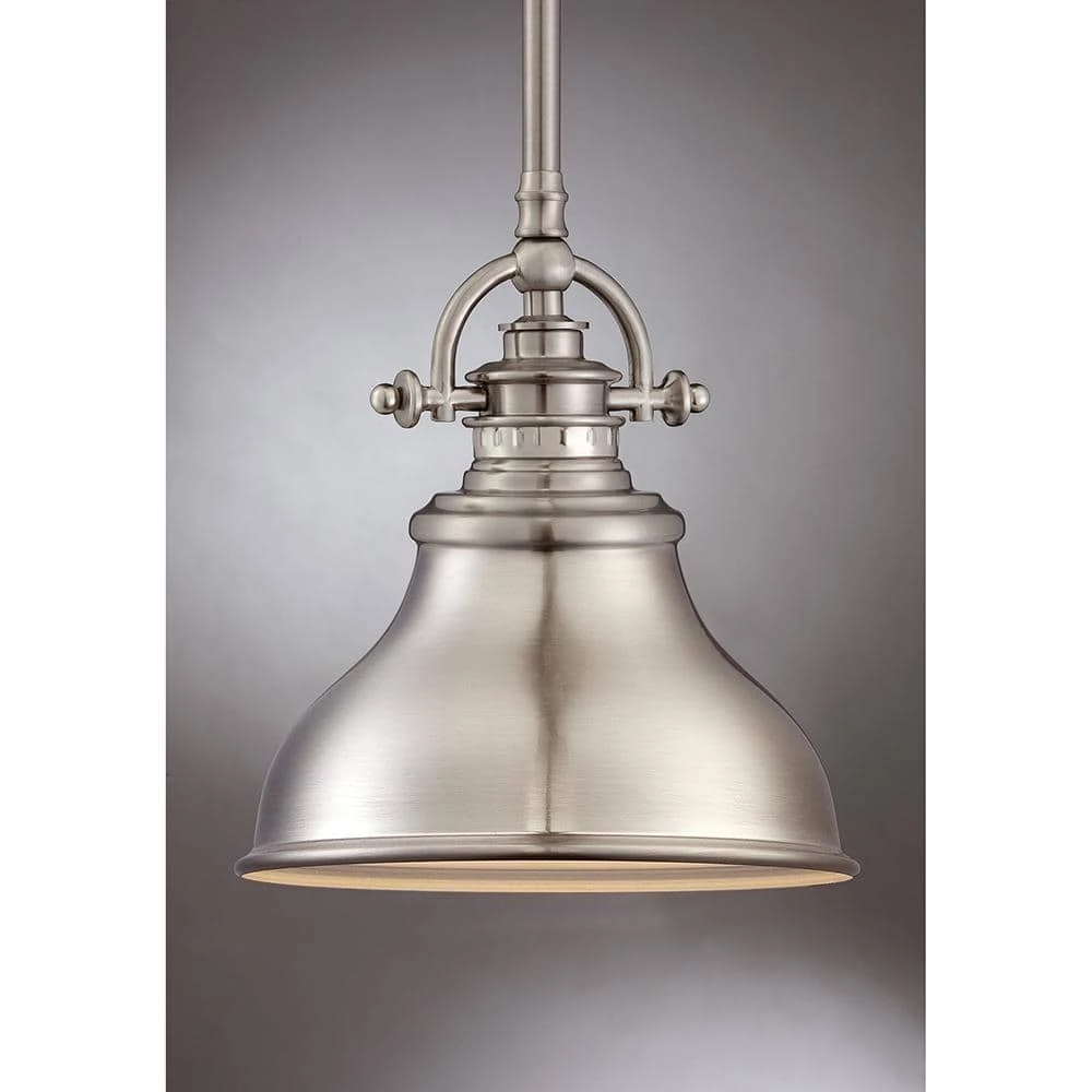 Emery 1-Light Brushed Nickel Mini Pendant by Quoizel 4 Emery 1-Light Brushed Nickel Mini Pendant by Quoizel - Image 2