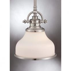 Grant 1-Light Brushed Nickel Mini Pendant by Quoizel -Quoizel Sales brushed nickel quoizel pendant lights grt1508bn 4f 1000