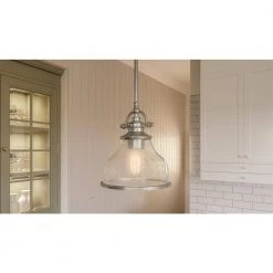 Grant 1-Light Brushed Nickel Mini Pendant by Quoizel -Quoizel Sales brushed nickel quoizel pendant lights grts1508bn 40 1000