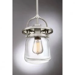 LaSalle 1-Light Brushed Nickel Mini Pendant by Quoizel 9 LaSalle 1-Light Brushed Nickel Mini Pendant by Quoizel -Quoizel Sales brushed nickel quoizel pendant lights lle1507bn 4f 1000