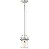 LaSalle 1-Light Brushed Nickel Mini Pendant by Quoizel