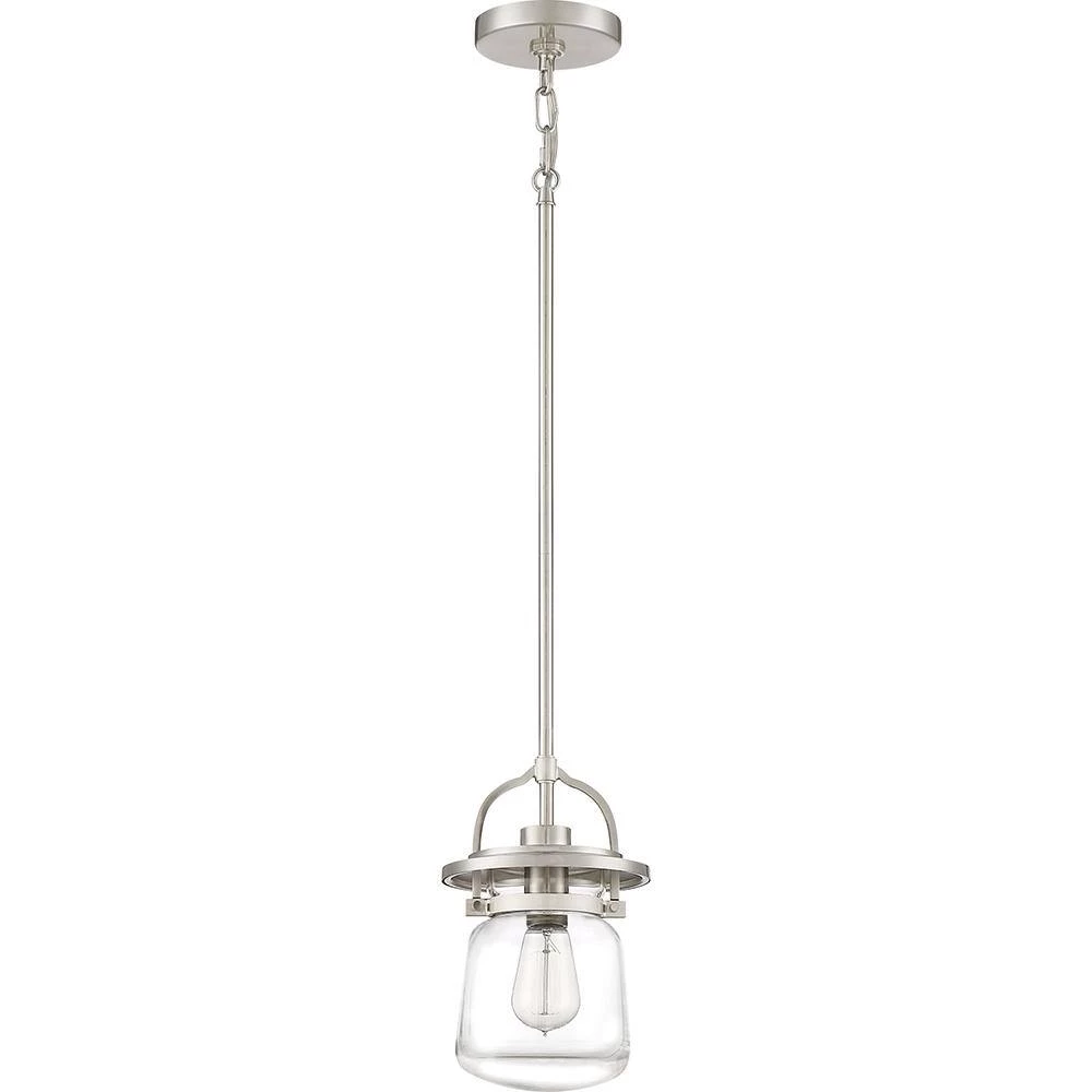 LaSalle 1-Light Brushed Nickel Mini Pendant by Quoizel 5 LaSalle 1-Light Brushed Nickel Mini Pendant by Quoizel - Image 3