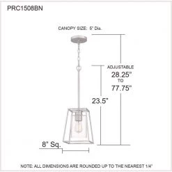 Prescott 1-Light Brushed Nickel Shaded Mini Pendant with Glass Shade by Quoizel 18 Prescott 1-Light Brushed Nickel Shaded Mini Pendant with Glass Shade by Quoizel -Quoizel Sales brushed nickel quoizel pendant lights prc1508bn 76 1000
