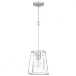 Prescott 1-Light Brushed Nickel Shaded Mini Pendant with Glass Shade by Quoizel 13 Prescott 1-Light Brushed Nickel Shaded Mini Pendant with Glass Shade by Quoizel -Quoizel Sales brushed nickel quoizel pendant lights prc1508bn c3 1000