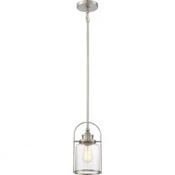 Payson 6.5 in. 1-Light Brushed Nickel Mini Pendant by Quoizel