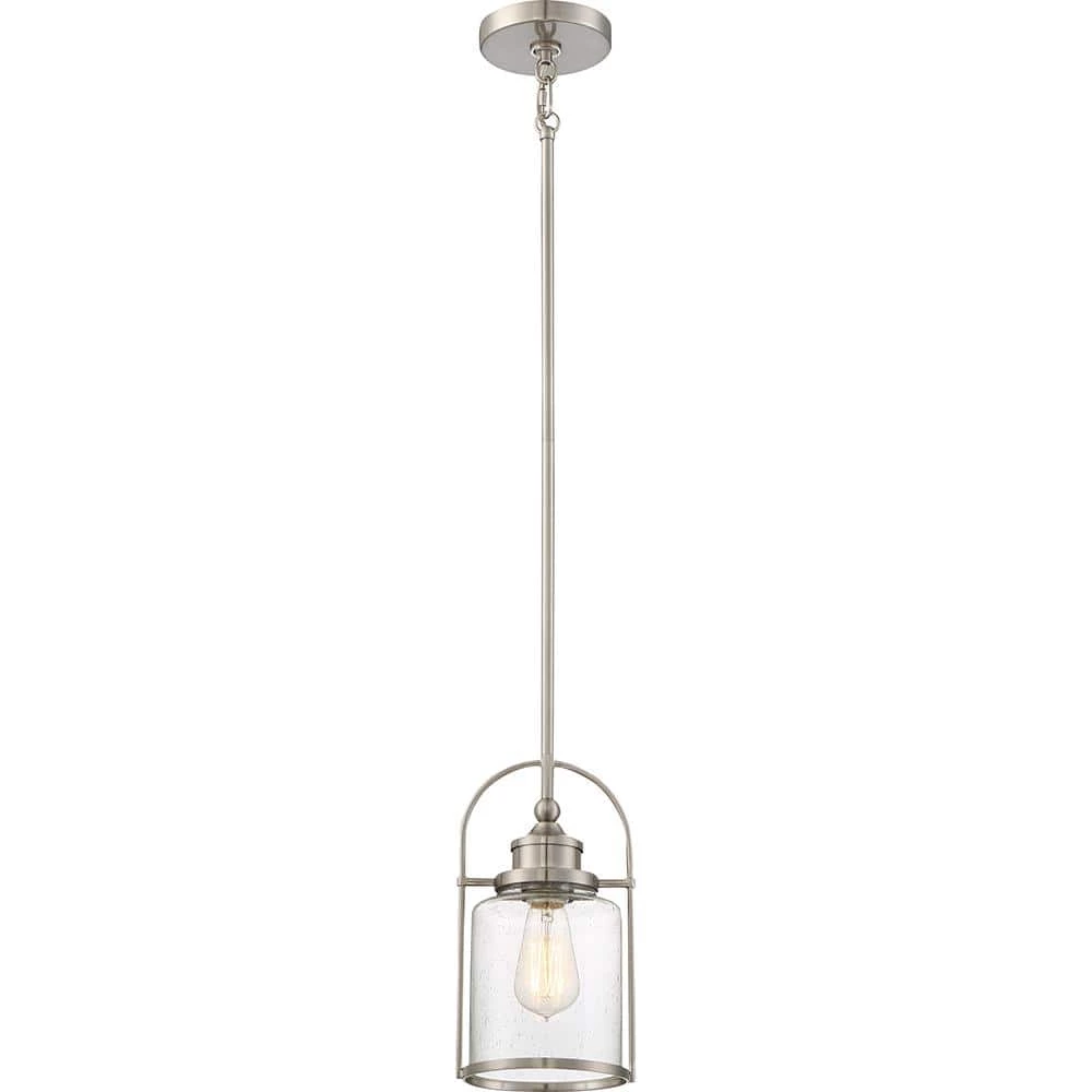 Payson 6.5 in. 1-Light Brushed Nickel Mini Pendant by Quoizel 3 Payson 6.5 in. 1-Light Brushed Nickel Mini Pendant by Quoizel