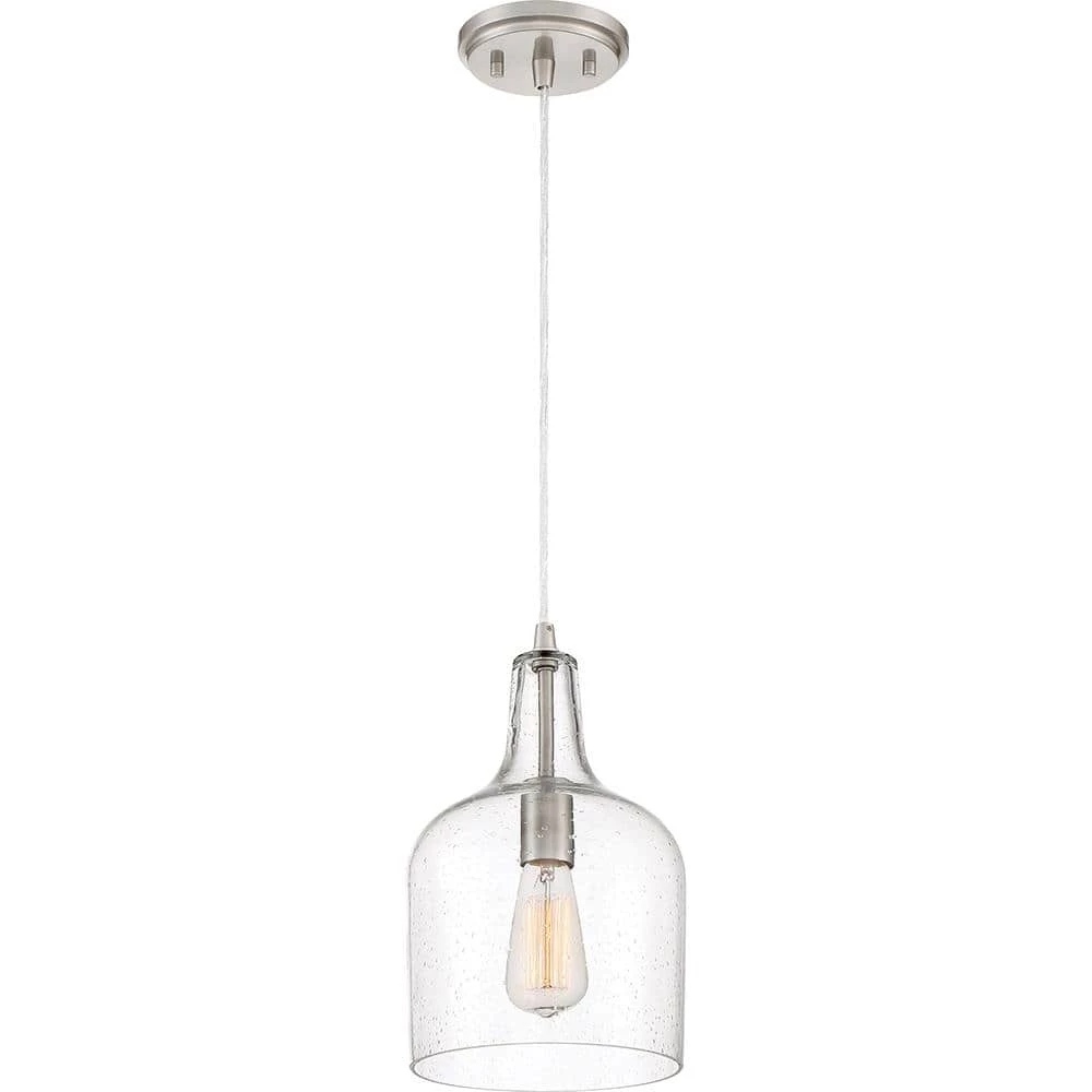 Anson 1-Light Brushed Nickel Mini Pendant by Quoizel 3 Anson 1-Light Brushed Nickel Mini Pendant by Quoizel