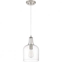 Anson 1-Light Brushed Nickel Mini Pendant by Quoizel 8 Anson 1-Light Brushed Nickel Mini Pendant by Quoizel -Quoizel Sales brushed nickel quoizel pendant lights qpp3402bn c3 1000