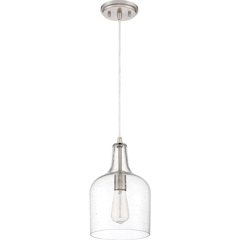 Anson 1-Light Brushed Nickel Mini Pendant by Quoizel 5 Anson 1-Light Brushed Nickel Mini Pendant by Quoizel - Image 3