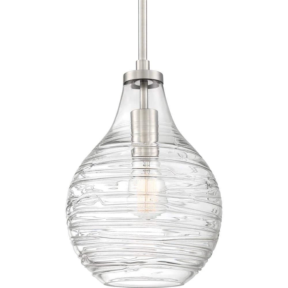 Genie 1-Light Brushed Nickel Mini Pendant by Quoizel 6 Genie 1-Light Brushed Nickel Mini Pendant by Quoizel - Image 4