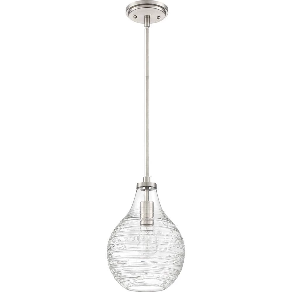 Genie 1-Light Brushed Nickel Mini Pendant by Quoizel 5 Genie 1-Light Brushed Nickel Mini Pendant by Quoizel - Image 3