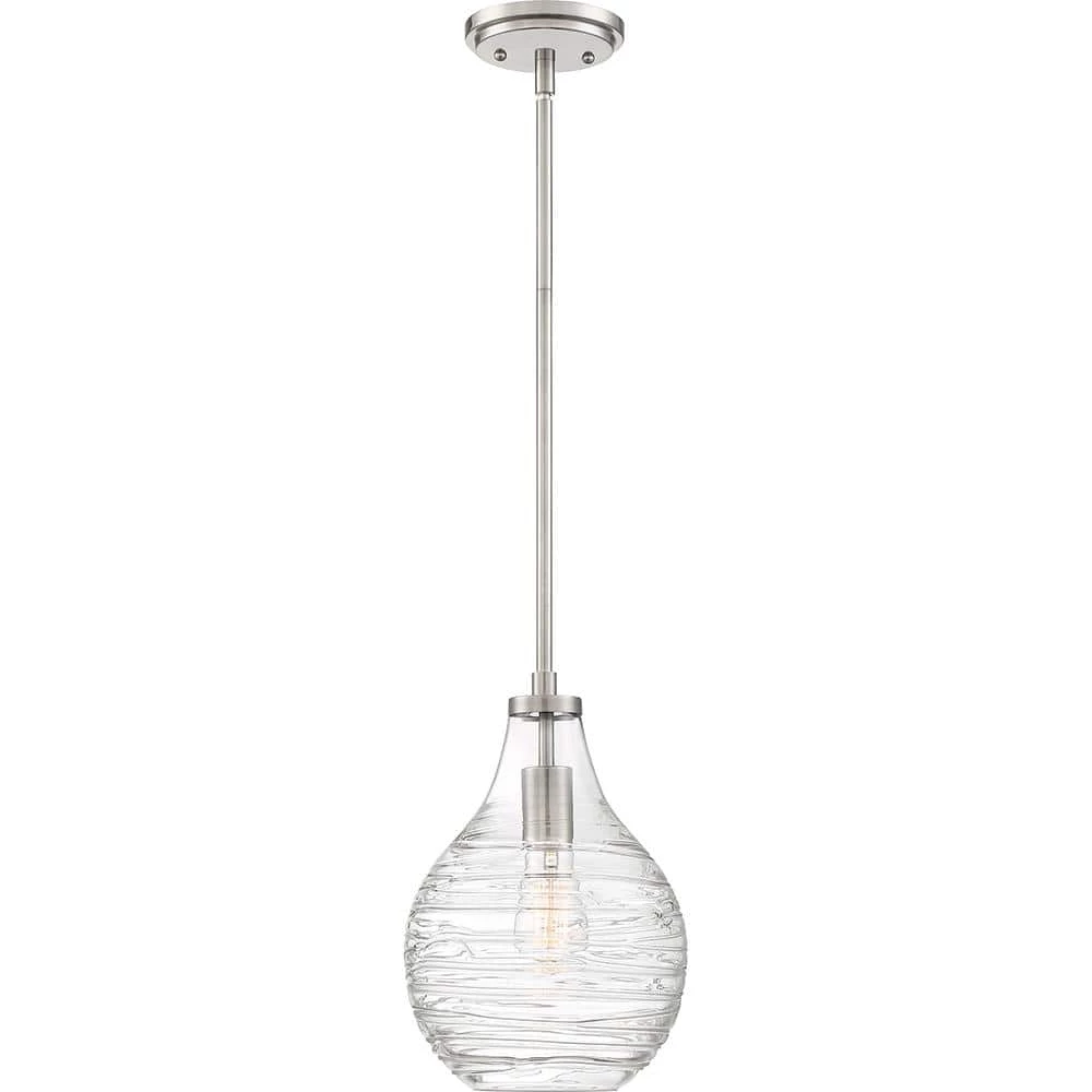 Genie 1-Light Brushed Nickel Mini Pendant by Quoizel 4 Genie 1-Light Brushed Nickel Mini Pendant by Quoizel - Image 2