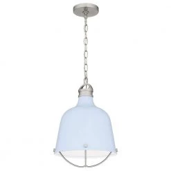 Adlington 1-Light Brushed Nickel Mini Pendant with Metal Shade by Quoizel -Quoizel Sales brushed nickel quoizel pendant lights qpp5345bn 4f 1000