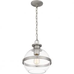 Cirillo 1-Light Brushed Nickel Globe Pendant by Quoizel -Quoizel Sales brushed nickel quoizel pendant lights qpp5605bn 1f 1000