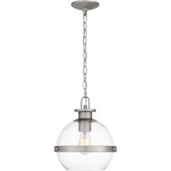 Cirillo 1-Light Brushed Nickel Globe Pendant by Quoizel -Quoizel Sales brushed nickel quoizel pendant lights qpp5605bn c3 1000