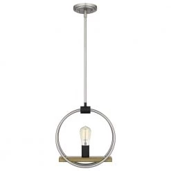 Sterling 1-Light Brushed Nickel Mini Pendant by Quoizel -Quoizel Sales brushed nickel quoizel pendant lights stg1512bn 4f 1000