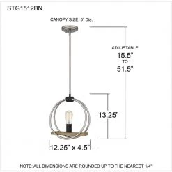 Sterling 1-Light Brushed Nickel Mini Pendant by Quoizel -Quoizel Sales brushed nickel quoizel pendant lights stg1512bn 76 1000