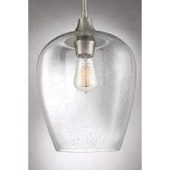 Towne 1-Light Brushed Nickel Mini Pendant by Quoizel -Quoizel Sales brushed nickel quoizel pendant lights twe1510bn 4f 1000