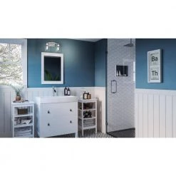 Acacia 14 in. 2 Light Brushed Nickel Vanity Light with Clear Water Glass by Quoizel 17 Acacia 14 in. 2 Light Brushed Nickel Vanity Light with Clear Water Glass by Quoizel -Quoizel Sales brushed nickel quoizel vanity lighting aca8613bn 31 1000