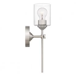 Aria 1-Light Brushed Nickel Wall Sconce by Quoizel -Quoizel Sales brushed nickel quoizel vanity lighting ari8605bn 1f 1000