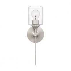 Aria 1-Light Brushed Nickel Wall Sconce by Quoizel