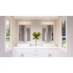 Atmore 21 in. 3-Light Brushed Nickel Vanity Light by Quoizel -Quoizel Sales brushed nickel quoizel vanity lighting atmo8621bn 31 1000