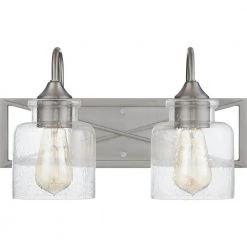 Bartley 15.75 in. 2-Light Brushed Nickel Vanity Light by Quoizel 13 Bartley 15.75 in. 2-Light Brushed Nickel Vanity Light by Quoizel -Quoizel Sales brushed nickel quoizel vanity lighting bart8616bn 4f 1000