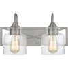 Bartley 15.75 in. 2-Light Brushed Nickel Vanity Light by Quoizel -Quoizel Sales brushed nickel quoizel vanity lighting bart8616bn 64 1000