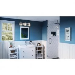 Bartley 24 in. 3-Light Brushed Nickel Vanity Light by Quoizel -Quoizel Sales brushed nickel quoizel vanity lighting bart8624bn 31 1000