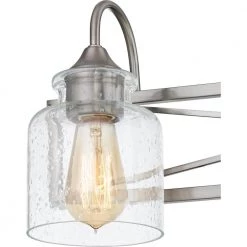 Bartley 24 in. 3-Light Brushed Nickel Vanity Light by Quoizel -Quoizel Sales brushed nickel quoizel vanity lighting bart8624bn fa 1000