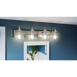 Bartley 32.25 in. 4-Light Brushed Nickel Vanity Light by Quoizel -Quoizel Sales brushed nickel quoizel vanity lighting bart8632bn c3 1000