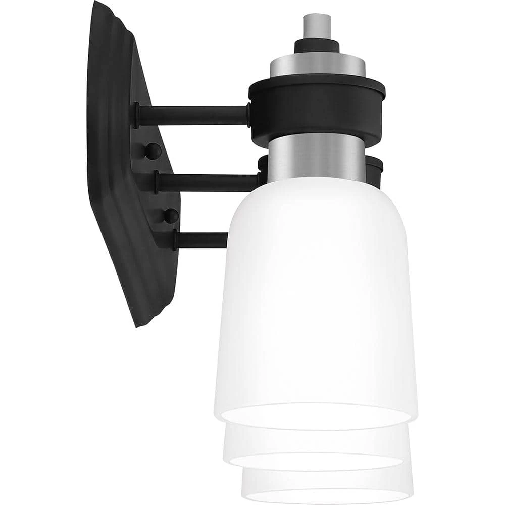 Conrad 3-Light Brushed Nickel Vanity Light by Quoizel 6 Conrad 3-Light Brushed Nickel Vanity Light by Quoizel - Image 4