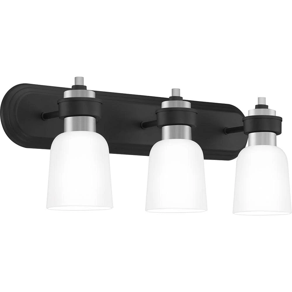 Conrad 3-Light Brushed Nickel Vanity Light by Quoizel 4 Conrad 3-Light Brushed Nickel Vanity Light by Quoizel - Image 2