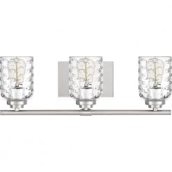 Cristal 3-Light Brushed Nickel Vanity Light by Quoizel -Quoizel Sales brushed nickel quoizel vanity lighting cri8603bn c3 1000