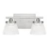 Hunley 2-Light Brushed Nickel Vanity Light by Quoizel -Quoizel Sales brushed nickel quoizel vanity lighting hun8614bn 64 1000