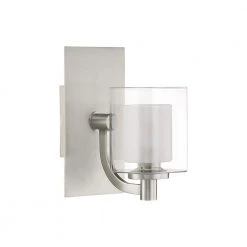 Kolt 1-Light Brushed Nickel Wall Sconce by Quoizel -Quoizel Sales brushed nickel quoizel vanity lighting klt8601bnled 4f 1000