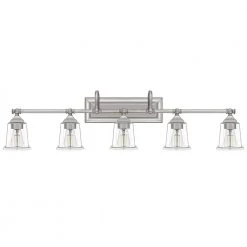Nicholas 5-Light Brushed Nickel Vanity Light by Quoizel -Quoizel Sales brushed nickel quoizel vanity lighting nlc8605bn c3 1000